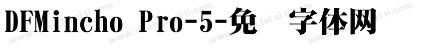 DFMincho Pro-5字体转换